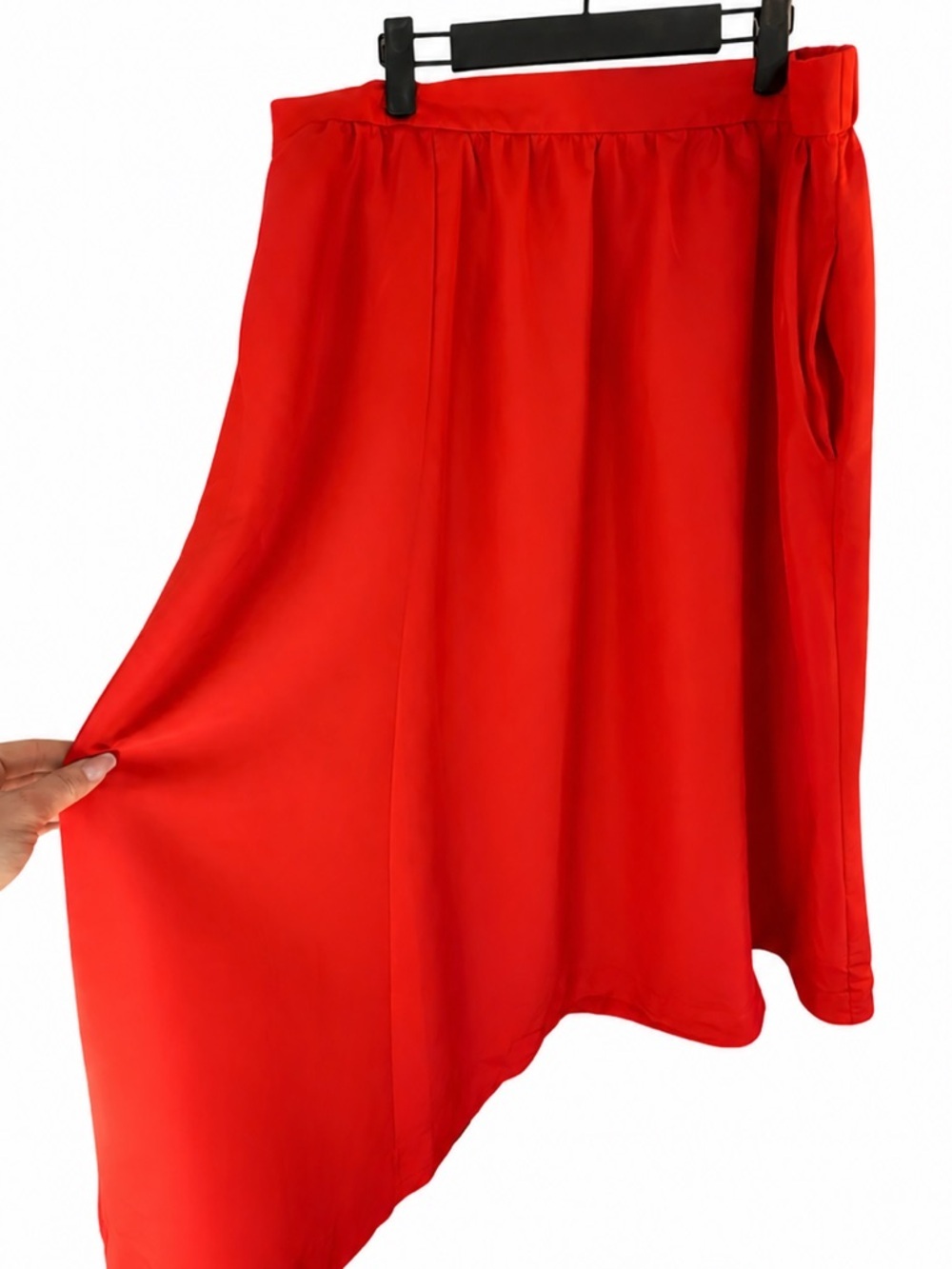 FREE Gift ๐ OLD NAVY NWT Poppy Red Taffeta Maxi Skirt Sz XL ๐จ๐ฆ Canada Day - Picture 4 of 10